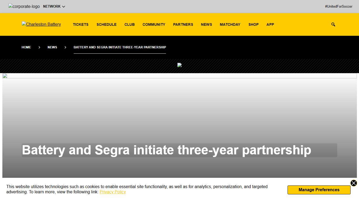 Battery and Segra initiate three-year partnership - Charleston Battery