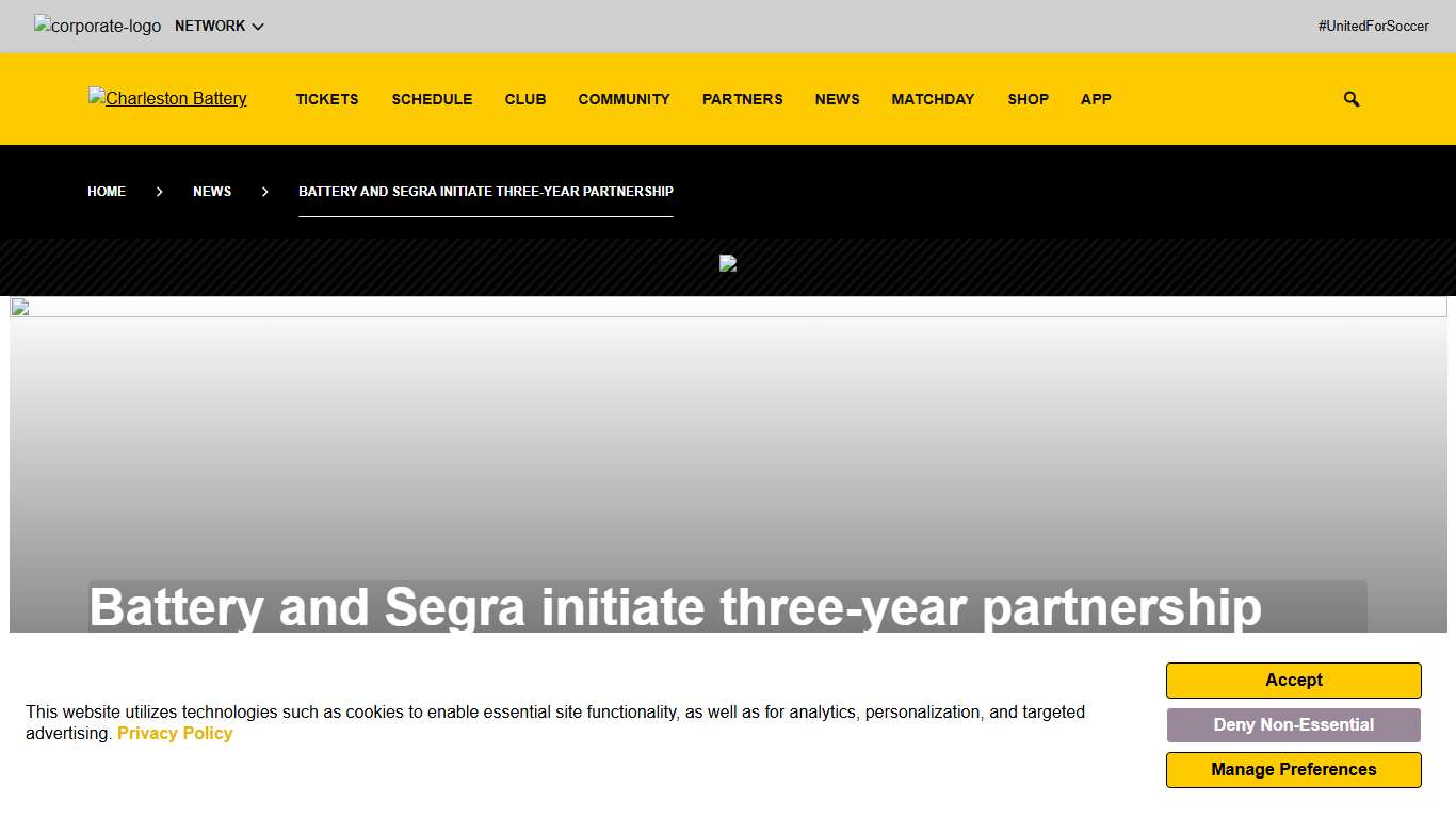 Battery and Segra initiate three-year partnership - Charleston Battery